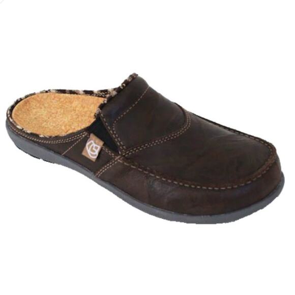 Spenco Siesta brown leather slide mules size 9W - Picture 1 of 15